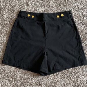INC International Concepts High Waist Black Shorts, Size 10